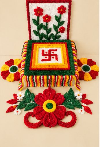 Tulsi Chowki Decor — Ashwa Handicraft Decorative Arrangements